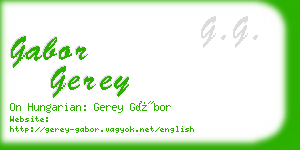 gabor gerey business card